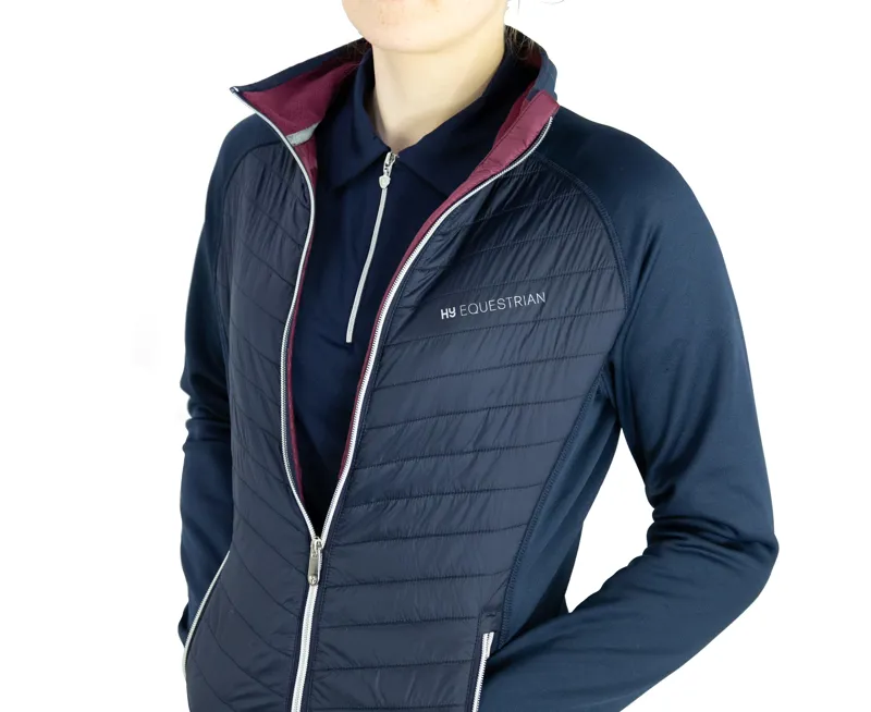 Hy Equestrian Synergy Elevate Sync Lightweight Jacket - Navy/Fig-2
